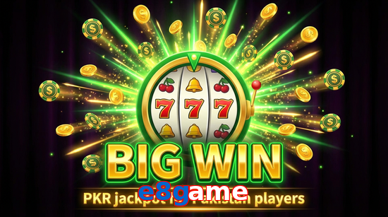 Big win animation on E8game slot game